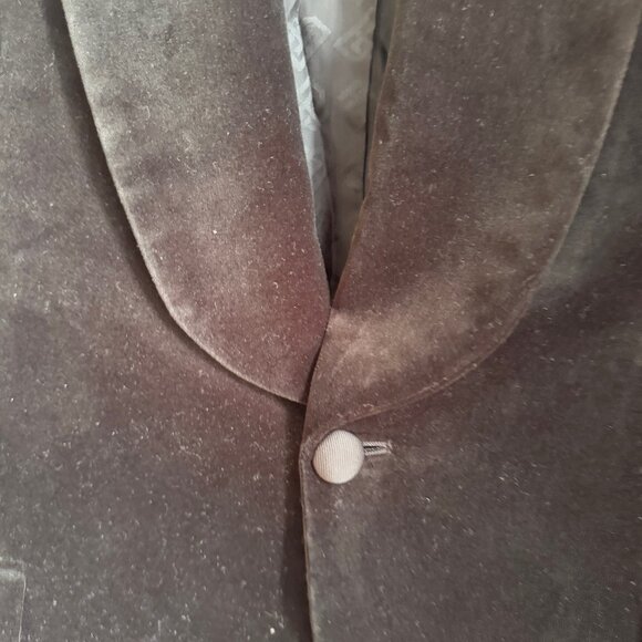 BANANA REPUBLIC BLACK NORTE VELVET TUXEDO SUIT JACKET 42R - Worn Once! - Picture 3 of 8